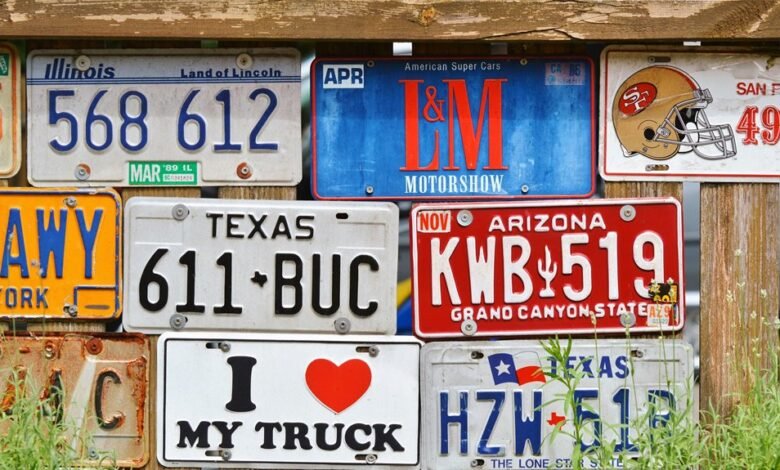 vehicle registration plate purchase